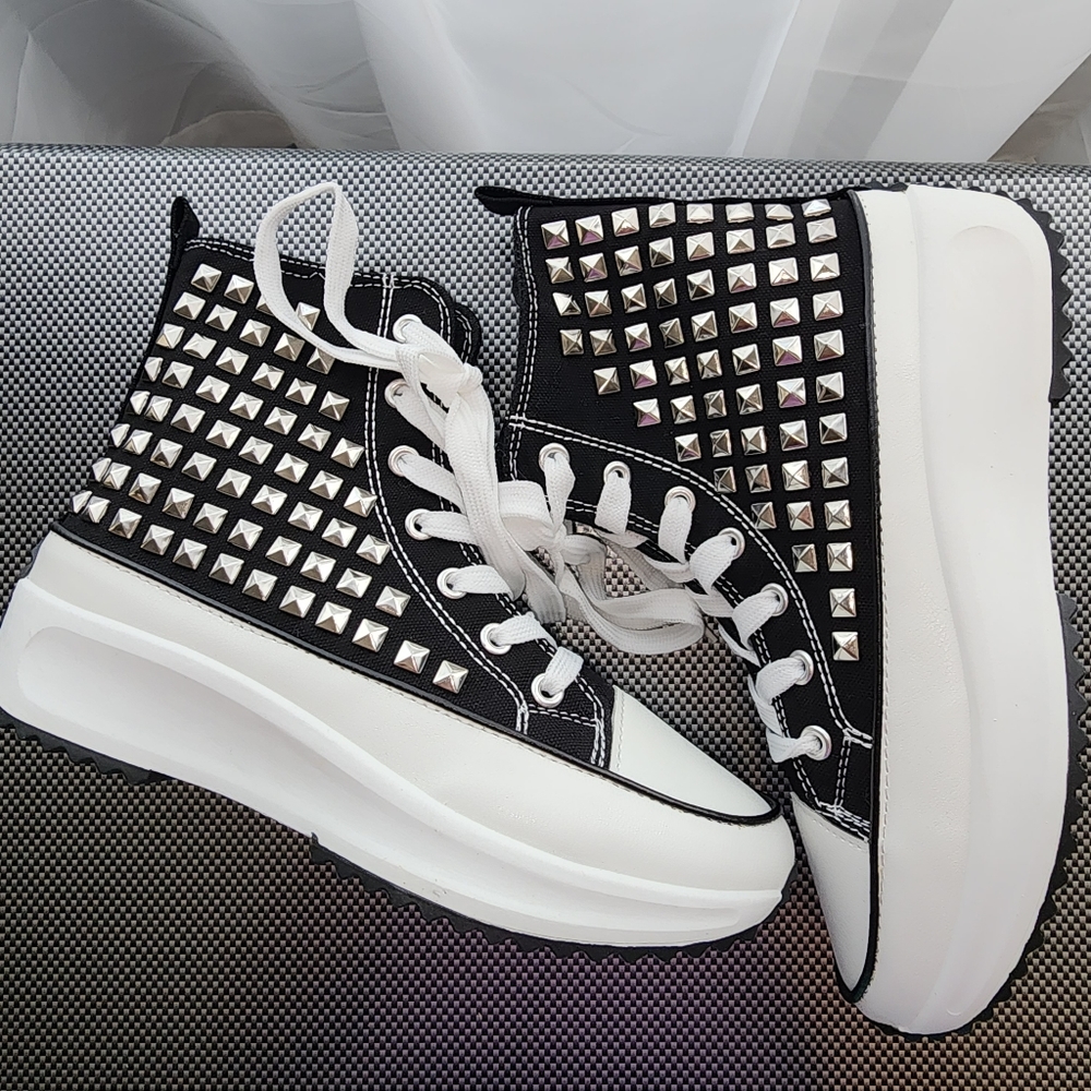 Night Good Lookin' Studded Hi Top Sneakers